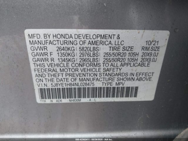 2022 ACURA MDX 5J8YE1H84NL028475 Photo 8