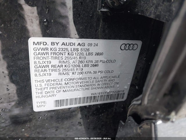2024 AUDI Q3 WA1EECF32R1208618 Photo 8
