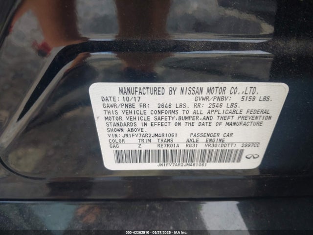 Infiniti Q50 2018 JN1FV7AR2JM481061 Image 9