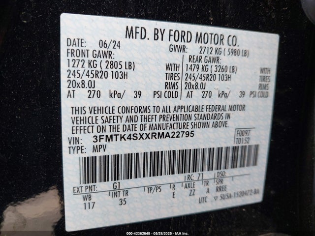 Ford 2024 2024 3FMTK4SXXRMA22795 Image 9