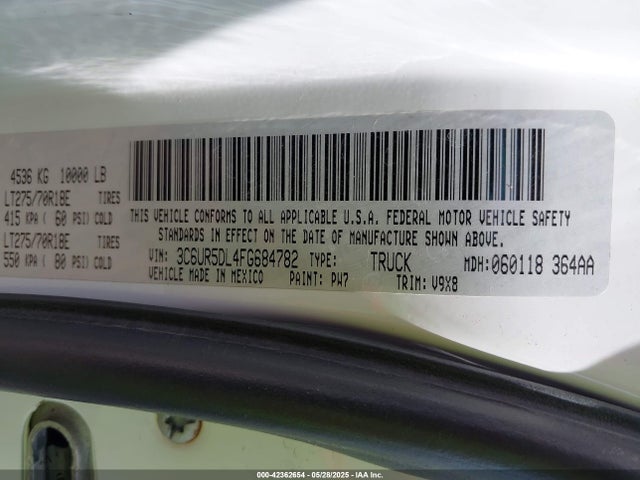 3C6UR5DL4FG684782 RAM 2015
