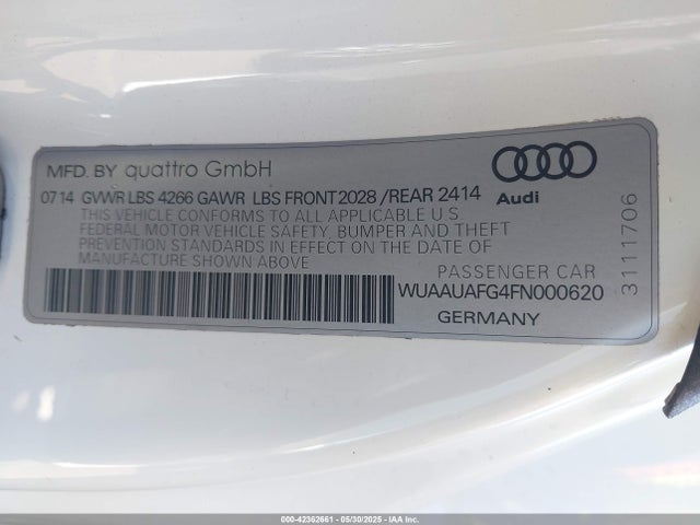 2015 AUDI R8 WUAAUAFG4FN000620 Photo 8
