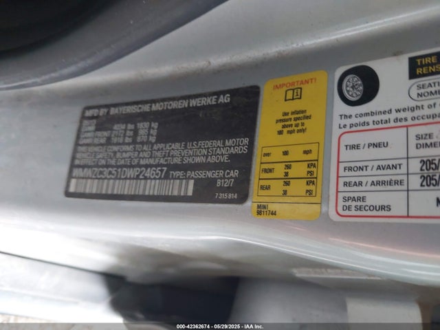 2013 MINI COOPER WMWZC3C51DWP24657 Photo 8