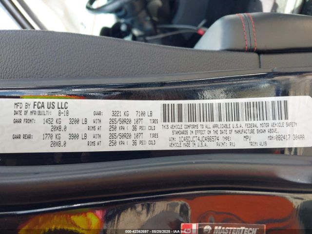 2018 DODGE DURANGO 1C4SDJCT4JC496574 Photo 8