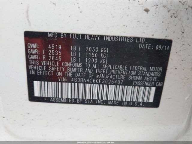 4S3BNAC60F3025407 Subaru Legacy 2.5i Premium