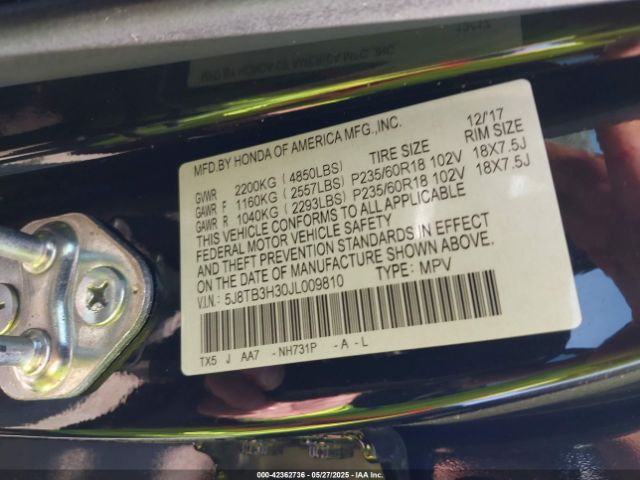 2018 ACURA RDX 5J8TB3H30JL009810 Photo 8