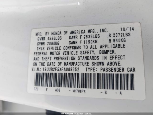 2015 ACURA TLX 19UUB2F5XFA009352 Photo 8