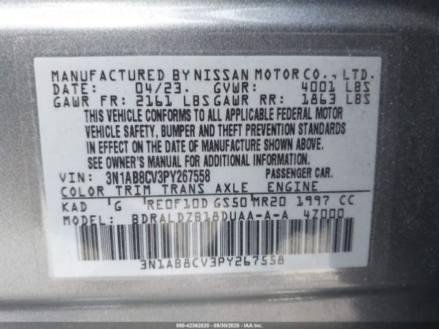 2023 NISSAN SENTRA 3N1AB8CV3PY267558 Photo 8