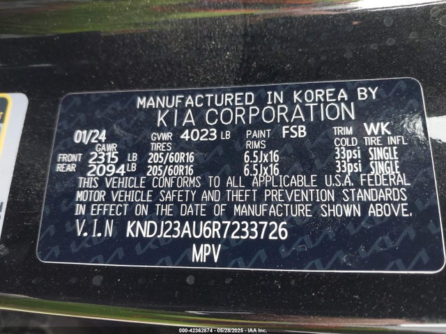 KNDJ23AU6R7233726 KIA 2024