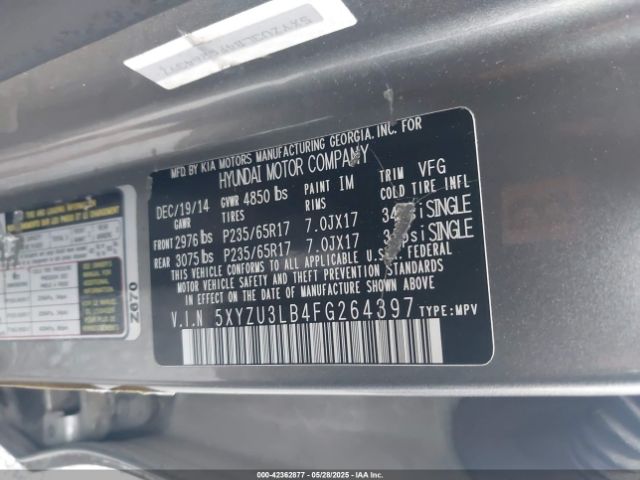 5XYZU3LB4FG264397 Hyundai Santa Fe Sport 2.4l