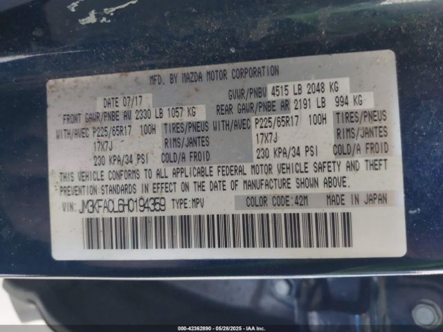 2017 MAZDA CX-5 JM3KFACL6H0194359 Photo 8