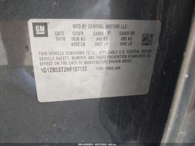 1G1ZB5ST2HF157133 Chevrolet lfv - di: direct injection, vvt: variable valve timing, gen 1