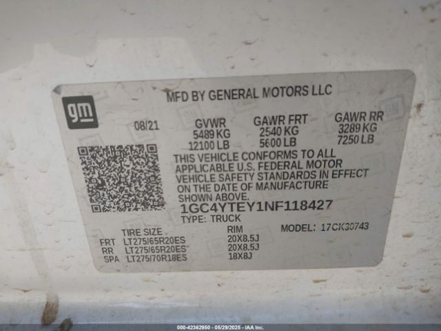 2022 CHEVROLET SILVERADO 3500HD 1GC4YTEY1NF118427 Photo 8