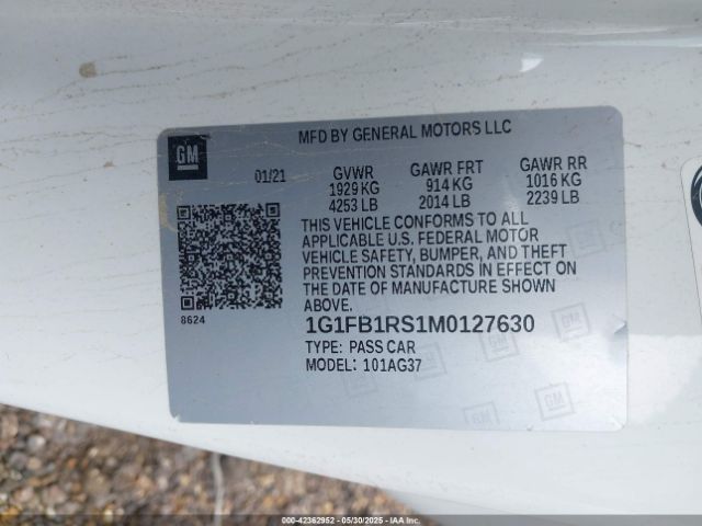 2021 CHEVROLET CAMARO 1G1FB1RS1M0127630 Photo 8