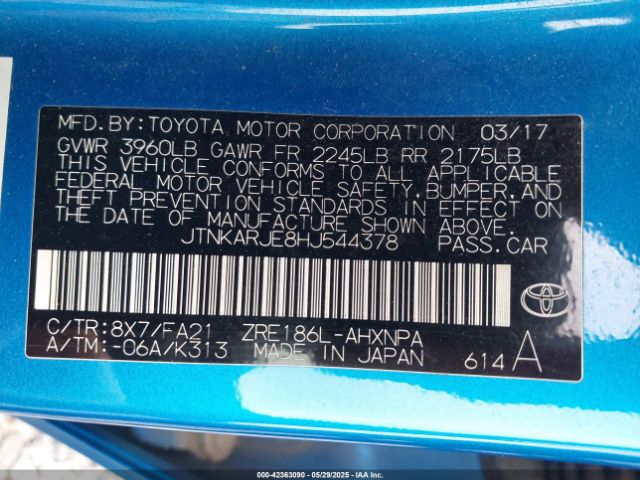 JTNKARJE8HJ544378 Toyota COROLLA IM