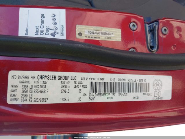 1C4NJDAB0ED568727 Jeep Compass Sport/north