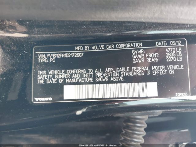 2013 VOLVO S60 YV1612FH1D2172607 Photo 8