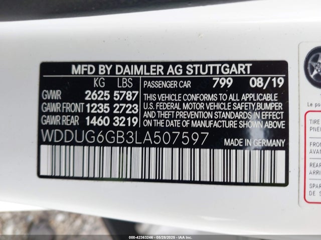 WDDUG6GB3LA507597 Mercedes-Benz m276