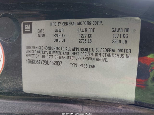 2009 CADILLAC DTS 1G6KD57Y29U132837 Photo 8