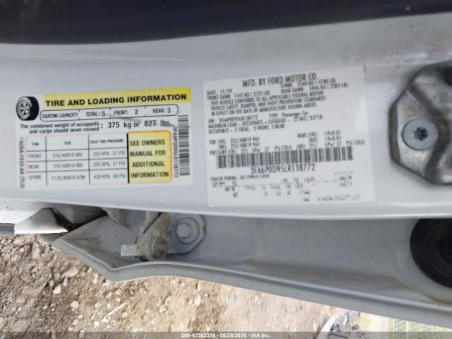 2020 FORD FUSION 3FA6P0D95LR138772 Photo 8