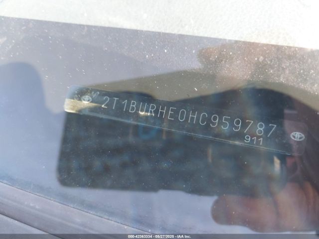 2T1BURHE0HC959787 Toyota COROLLA SE