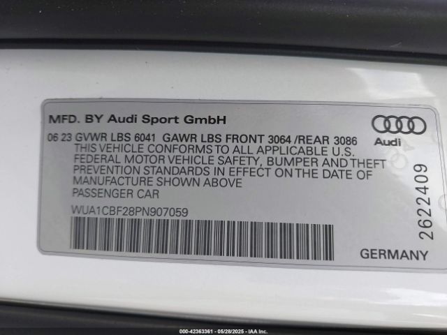 WUA1CBF28PN907059 Audi 2023