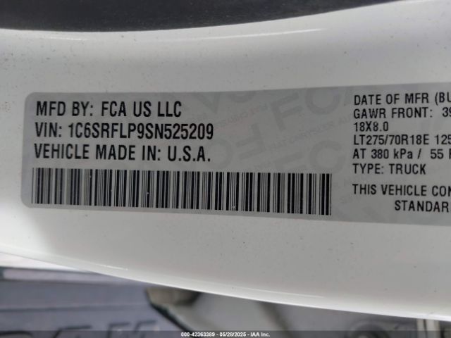 2025 RAM 1500 1C6SRFLP9SN525209 Photo 8