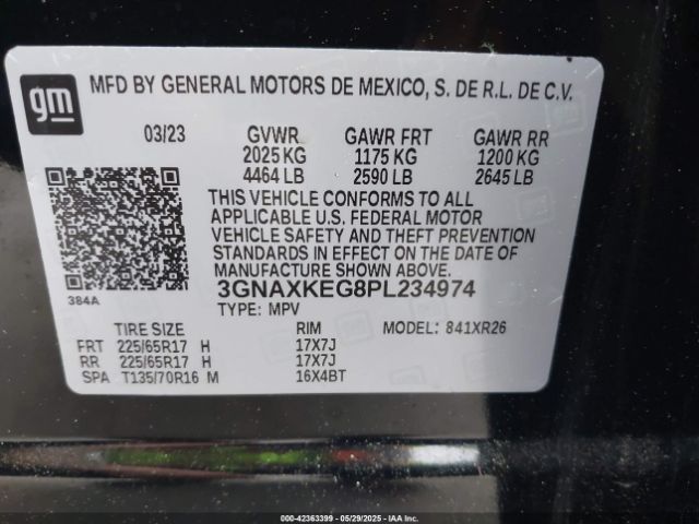 2023 CHEVROLET EQUINOX 3GNAXKEG8PL234974 Photo 8
