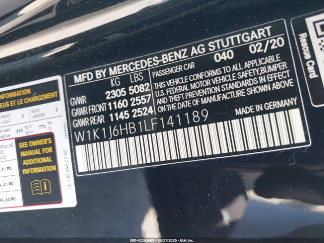 W1K1J6HB1LF141189 Mercedes-Benz m276