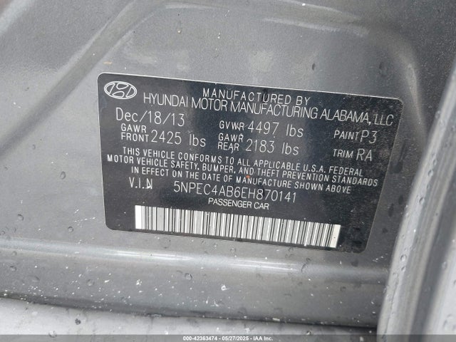 Hyundai theta ii 2014 5NPEC4AB6EH870141 Image 9