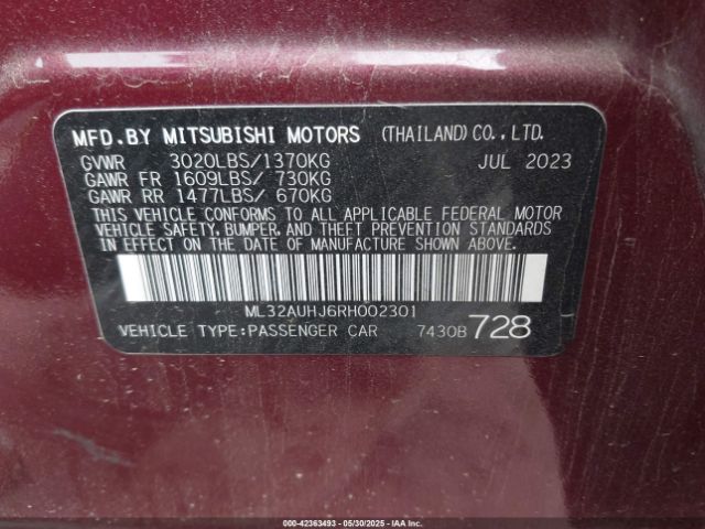 2024 MITSUBISHI MIRAGE ML32AUHJ6RH002301 Photo 8