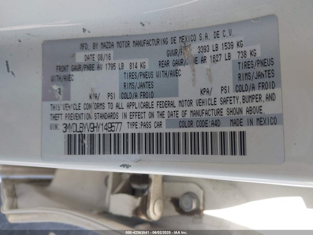 3MYDLBYV9HY149577 Toyota p5v