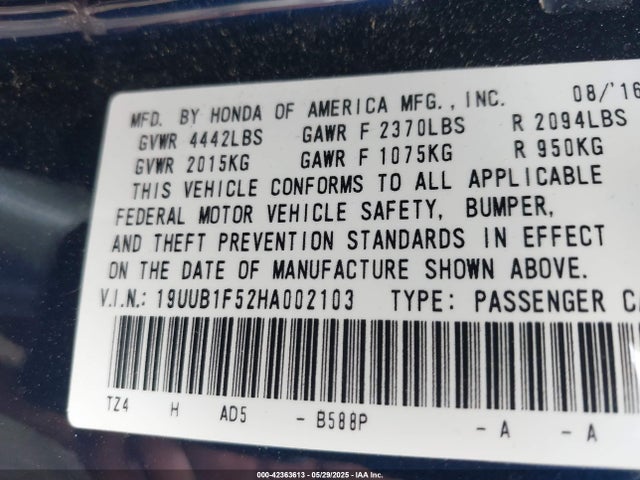 Acura Tlx Technology Package 2017 19UUB1F52HA002103 Image 9