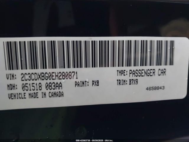2C3CDXBG0EH280871 Dodge Charger Se