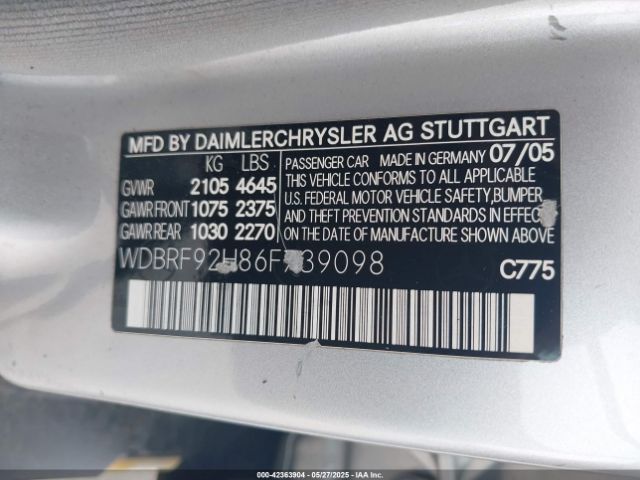 2006 MERCEDES-BENZ C 280 WDBRF92H86F739098 Photo 8