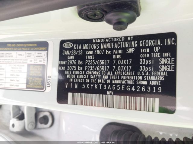 5XYKT3A65EG426319 KIA SORENTO LX