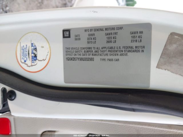 2008 CADILLAC DTS 1G6KD57Y98U202980 Photo 8