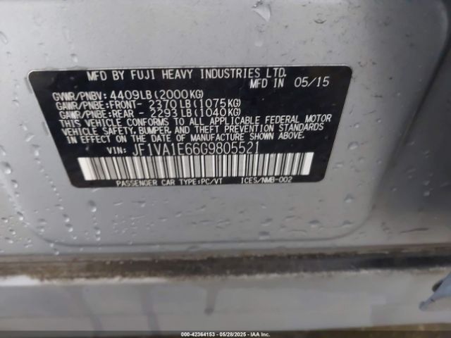 JF1VA1E66G9805521 Subaru Wrx Premium
