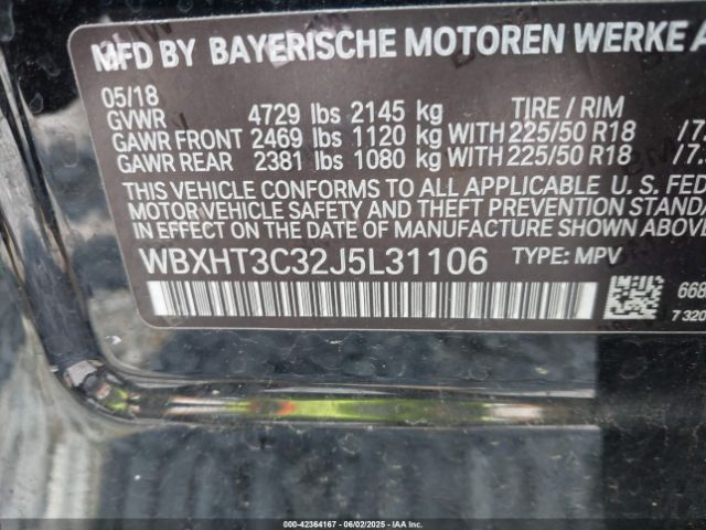 2018 BMW X1 WBXHT3C32J5L31106 Photo 8