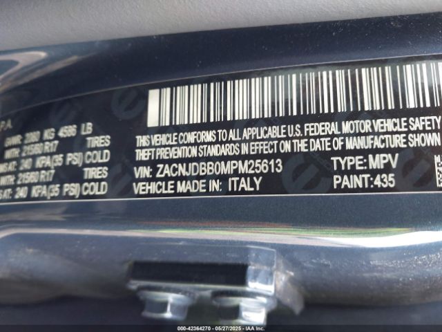 ZACNJDBB0MPM25613 Jeep Renegade Latitude 4x4