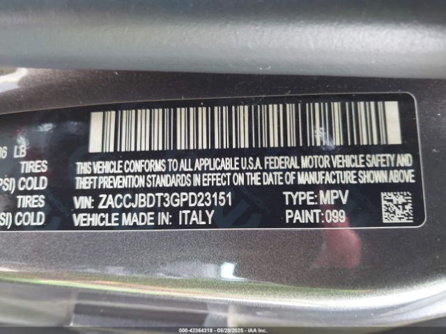 2016 JEEP RENEGADE ZACCJBDT3GPD23151 Photo 8