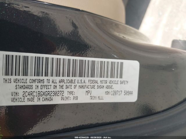 2016 CHRYSLER TOWN & COUNTRY 2C4RC1BGXGR230272 Photo 8