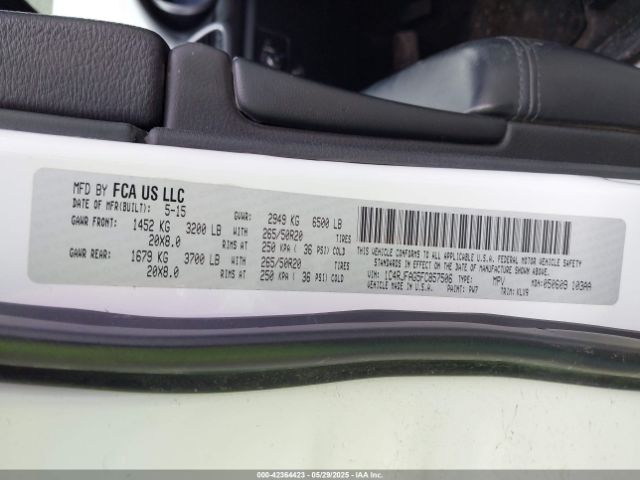 1C4RJFAG5FC857506 Jeep Grand Cherokee Altitude