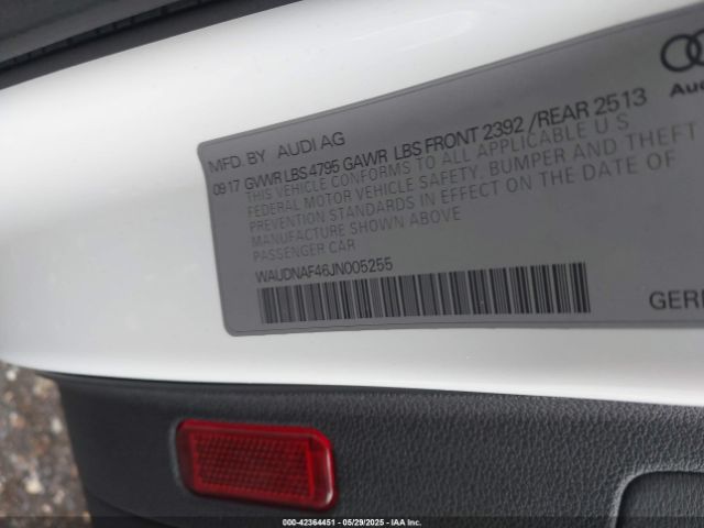 2018 AUDI A4 WAUDNAF46JN005255 Photo 8