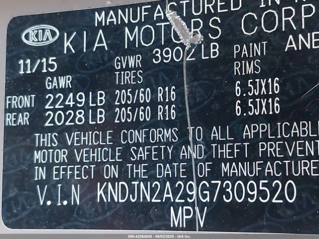 KNDJN2A29G7309520 KIA Soul