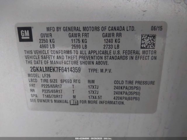 2GKALMEK7F6414359 GMC Terrain Sle-1