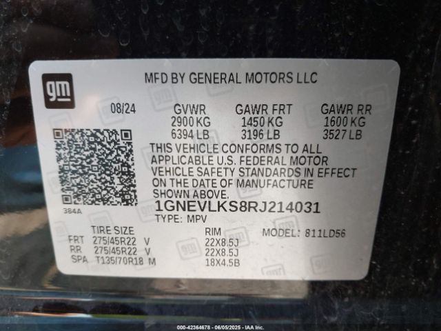 1GNEVLKS8RJ214031 Chevrolet lk0