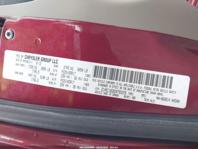 2013 CHRYSLER TOWN & COUNTRY 2C4RC1BG8DR793378 Photo 8