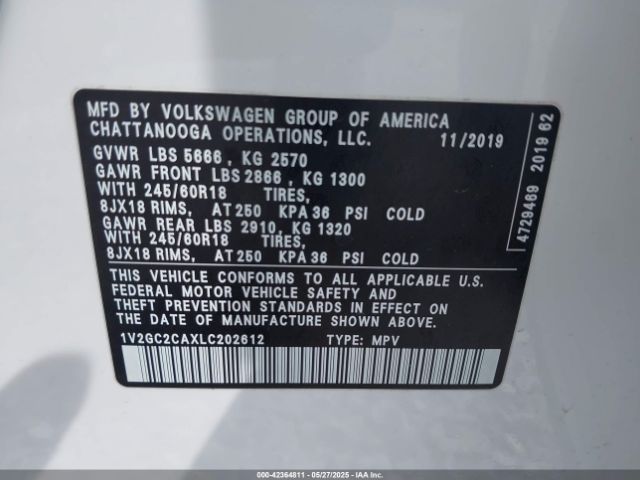 2020 VOLKSWAGEN ATLAS CROSS SPORT 1V2GC2CAXLC202612 Photo 8