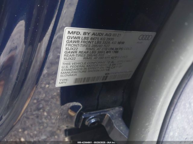 2021 AUDI Q8 WA1FVAF12MD032085 Photo 8